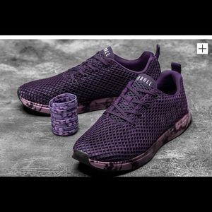 NoBull purple tie dye mesh women runners